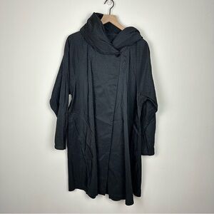 Mycra Pac Donatella Black Polka Dot Reversible Hood Rain Jacket Coat, 1 - S/M